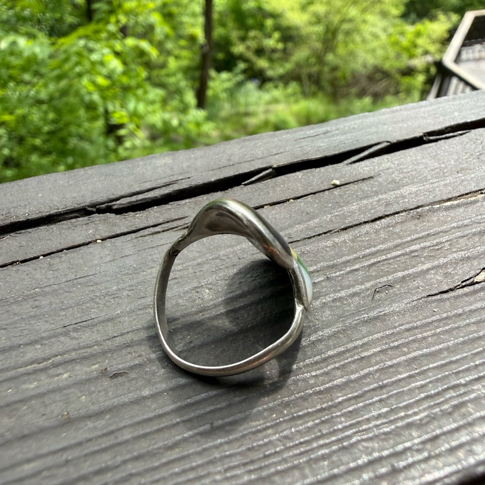 Sterling Silver Inlay Zuni ring - Picture 5 of 5